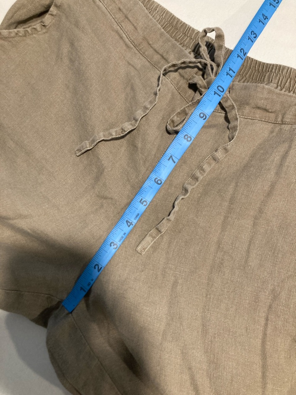 100% Linen Drawstring Pants Size Large (R38) - Picture 9 of 11